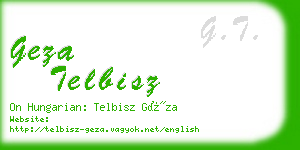 geza telbisz business card